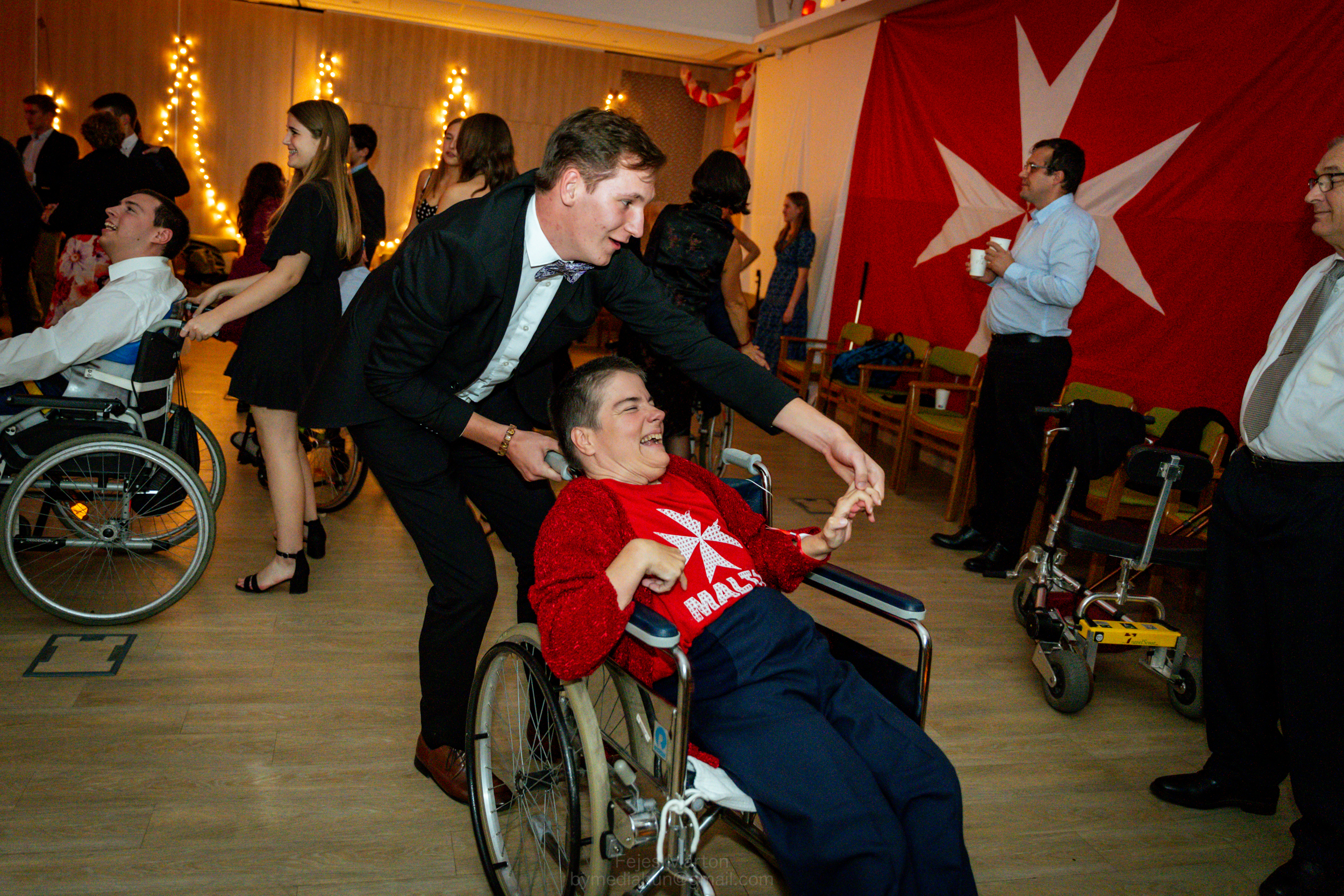 In a wheelchair on the dance floor